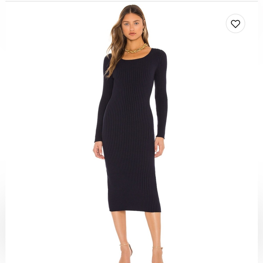 NWOT Revolve 525 Black Midi Bodycon Dress
